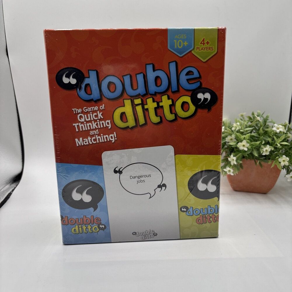 Double Ditto Family Party Board Game Family 4+ Players Quick thinking NEW Sealed